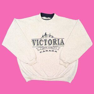 Vintage 1990's Victoria British Columbia Canada Crewneck Size M for Women